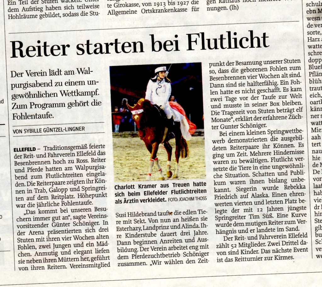 Artikel Flutlichtreiten